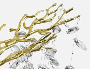 Zuma Line MD4115-14I-G - Candelabru suspendat pe cablu CINDY 14xG9/3,5W/230V 115x40 cm auriu