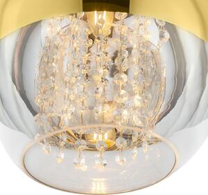 Maytoni Fermi lampă susp., 1 bec, auriu, Ø 30cm, reglabil, Auriu / Alamă, Camera de zi / sufragerie, Metal, Modern