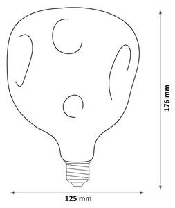 Bec LED filament vintage G125 E27/2,4W/230V 1800K