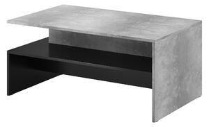 Masă de cafea Barly Typ 99 (negru + deschis beton). Promo -15%. 1022403