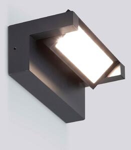 EVN Wav aplică LED exterior cu LED-uri rotative, Negru, Metal, Modern