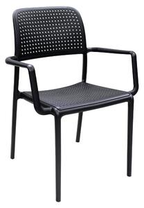 KONDELA Scaun stivuibil, negru, DENTON NEW