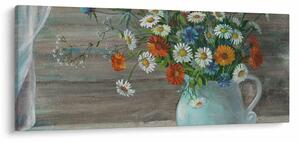 Tablou - Pictură în ulei, flori de câmp (120x50 cm)