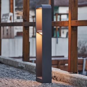 Lindby Bornă luminoasă LED Darko, 80 cm, gri, metal, IP54