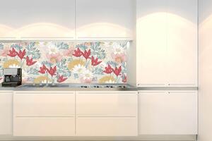 Fototapet pentru bucătărie - model floral vintage 180 x 60 cm