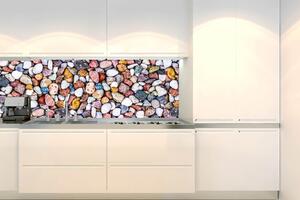 Fototapet pentru bucătărie - pietricele colorate 180 x 60 cm