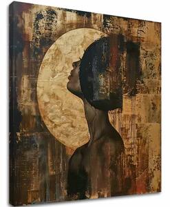 Tablou de perete elegantă a unei femei Reflecția lunii - 60x60 cm