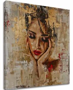 Tablou de perete elegantă a unei femei The Graceful Muse - 60x60 cm