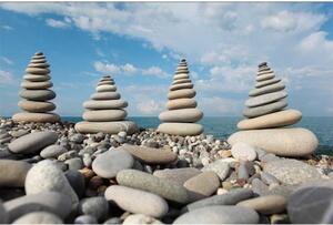 Fototapetă vlies pietre pe plajă 375 x 250 cm