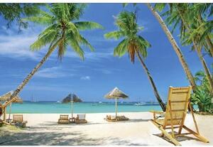 Fototapetă vlies plajă tropicală 375 x 250 cm