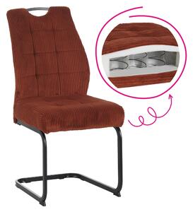 KONDELA Scaun pentru sufragerie, teracota/negru, KELMA