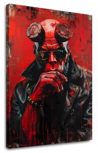 Tablou de perete HELLBOY: Infernal Warrior | finisată de mâna artistului - 60x90 cm