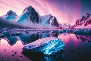 Fototapetă vlies peisaj glaciar 375 x 250 cm