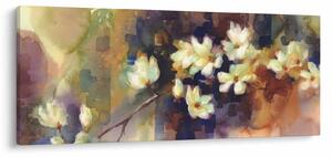 Tablou - Magnolii albe, pictură (120x50 cm)