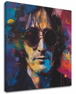 Tablou de perete JOHN LENNON - Idei pline de culoare | finisată de mâna artistului - 60x60 cm