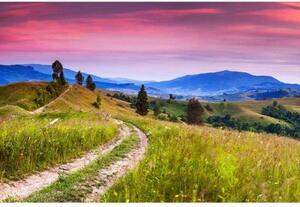 Fototapetă vlies natură cu auroră boreală 375 x 250 cm