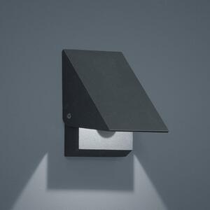 Helestra Free aplică LED exterior grafit obturator, Negru, Metal, Modern