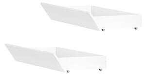 KONDELA Container plug-in sub pat, set de 2 buc, alb, FLORENS