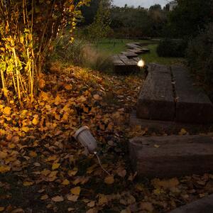 LEDS-C4 Proiector de exterior Helio robust rabatabil gri, Gri, Metal, Spot de perete