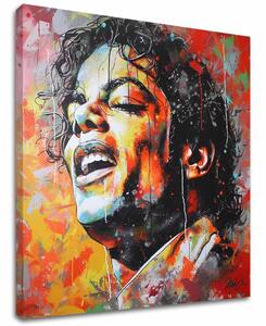 Tablou de perete MICHAEL JACKSON - Vocea generațiilor | finisată de mâna artistului - 60x60 cm