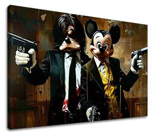 Tablou de perete MICKEY AND THE MOBSTER | finisată de mâna artistului - 60x40 cm