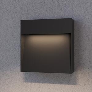 Lucande lampă de perete pentru exterior Noreia, 13 cm, antracit, IP65, G9, reglabil, Negru, Aluminiu, Modern