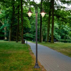 Lindby Madea lumina de exterior, gri, 2 becuri, 212 cm, E27, IP44