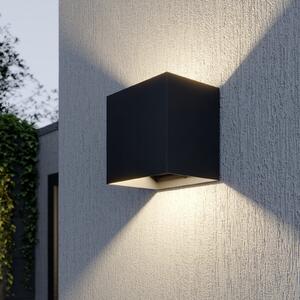 Lucande LED lampă de perete pentru exterior Evie, 14 cm, antracit, sus/jos, Gri, Aluminiu, Modern
