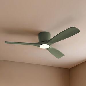 Lucande Ventilator de tavan LED inteligent Moneno, verde, DC, Tuya, reglabil, Verde, Camera de zi / sufragerie, Metal, Modern
