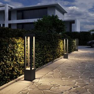 Arcchio Lampă LED stâlpișor Lienna, 90 cm, gri, metal, IP65, Gri, Aluminiu, Modern
