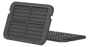 Set placi pentru gofre/vafe AENO AEGWP1 compatibile cu gratar AENO EG1/EG5, 29x23.4 cm, Strat antiaderent, Negru