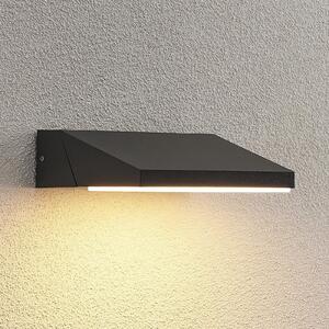 Lucande Auda LED în aer liber lumina de perete, Negru, Metal, Modern