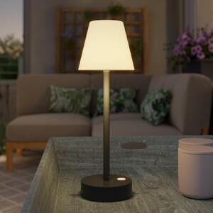 Newgarden Lola Slim lampă masă LED acumu, antracit, reglabil, Negru, Plastic, Modern