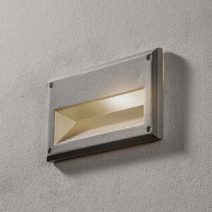 SLV Brick Downunder lumină de perete încastrată E14 IP44, reglabil, Gri, Metal, Modern