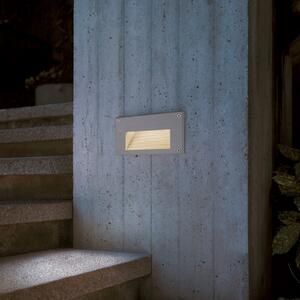 SLV Brick LED cu LED-uri sub lumina de perete încastrat 3.000K, Gri, Hol, Metal, Modern