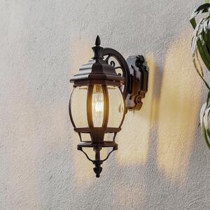 K.S. Verlichting Lumina de perete în aer liber Andrew agățat felinar, negru, reglabil, Transparent, Metal