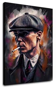 Tablou de perete TOMMY SHELBY: King of the streets | finisată de mâna artistului - 60x90 cm