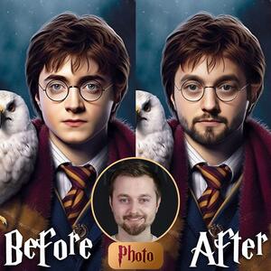Tablou de perete din fotografia Harry Potter - Hogwarts Hero - 50x60 cm