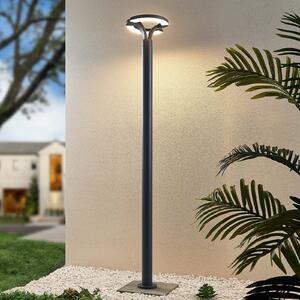 Lindby LED lumina de exterior Keily, cerc, antracit, metal, Negru, Metal, Modern