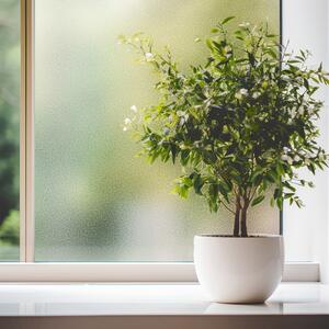 Folie transparentă pentru fereastră nisip gros - lățime 122 cm