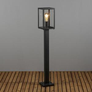 Konstsmide Lampă de trotuar Carpi, formă felinar, negru, Negru, Metal, Modern, Felinar