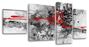 Tablou canvas 4 părți ABSTRACT - 90x50 cm