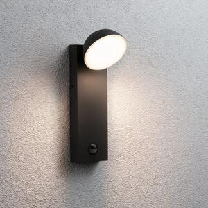 Paulmann Puka LED cu senzor pentru exterior, Negru, Metal, Modern