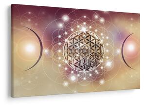 Tablou - Mandala cu elemente (90x60 cm)