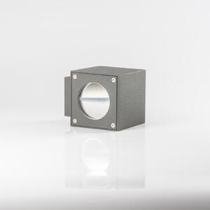Lucande Aplică LED pentru exterior Jarno, antracit, set de 2, metal, 9cm, Negru, Metal, Modern
