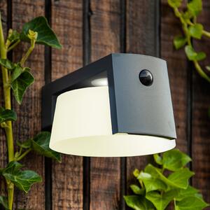 Aplică de perete solară Moon LED, antracit, senzor de mișcare, IP44