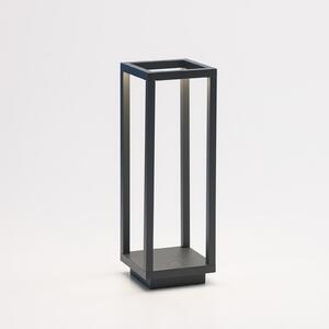Zafferano Home felinar LED acumul IP54 gri închis