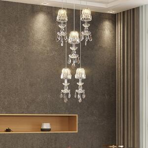 Lucande Yasanie lampă LED, 5 becuri, rotundă