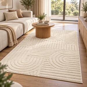 Covor VivaDeco Art V1, 280 x 370 cm, Crem, 100% Polipropilena, Fir 8 mm, 1900 g/mp, OEKO-TEX Standard 100