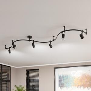 Lindby Sistem de șine Delila, negru, utilizare flexibilă, reglabil, Negru, Camera de zi / sufragerie, Metal, Modern